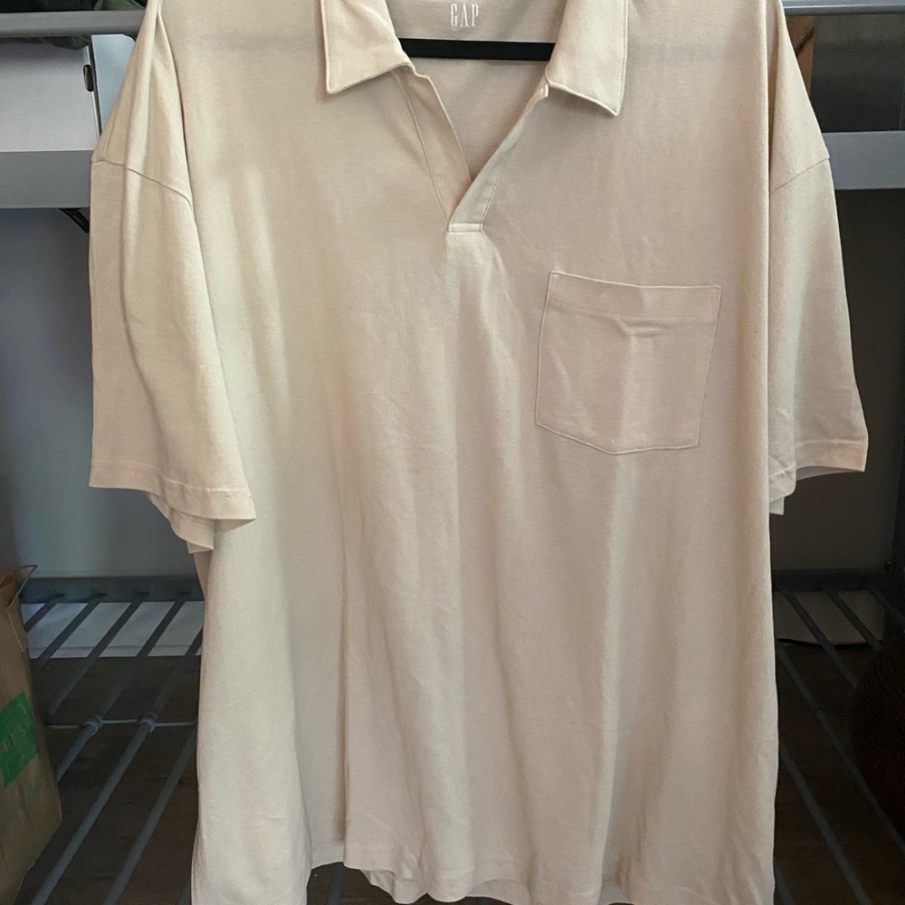 GAP Men's Cream Polo Shirt